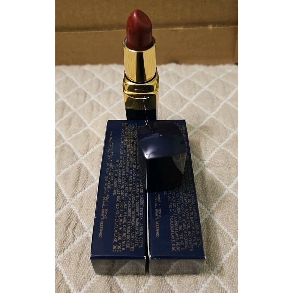 2 Vintage Avon Satin Smooth Lipstick .13oz- Rich Spice - Picture 6 of 6